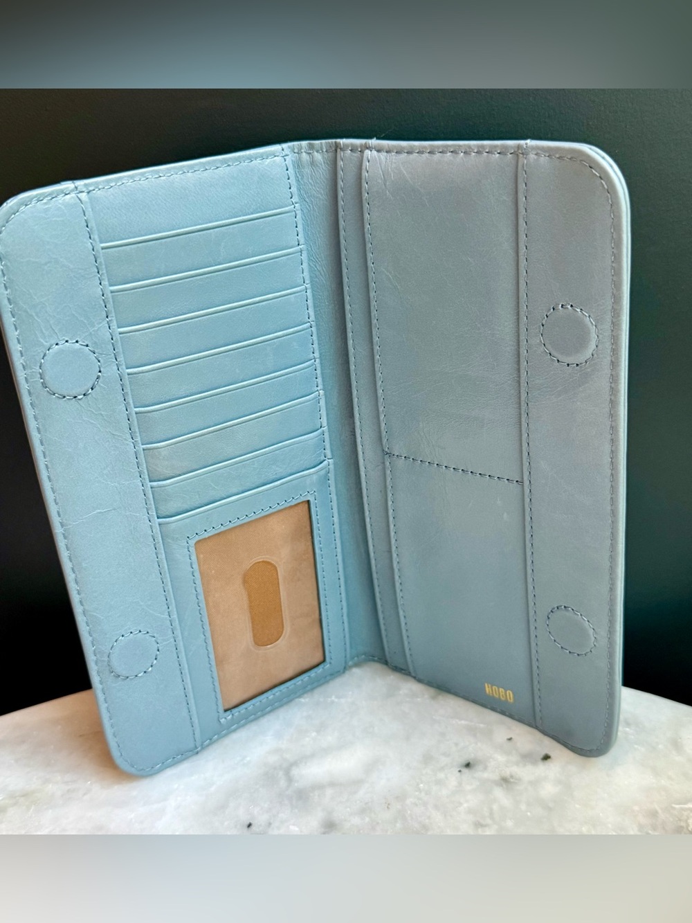 Hobo Angle Continental Wallet in Cornflower Blue 💎 - Picture 4 of 8